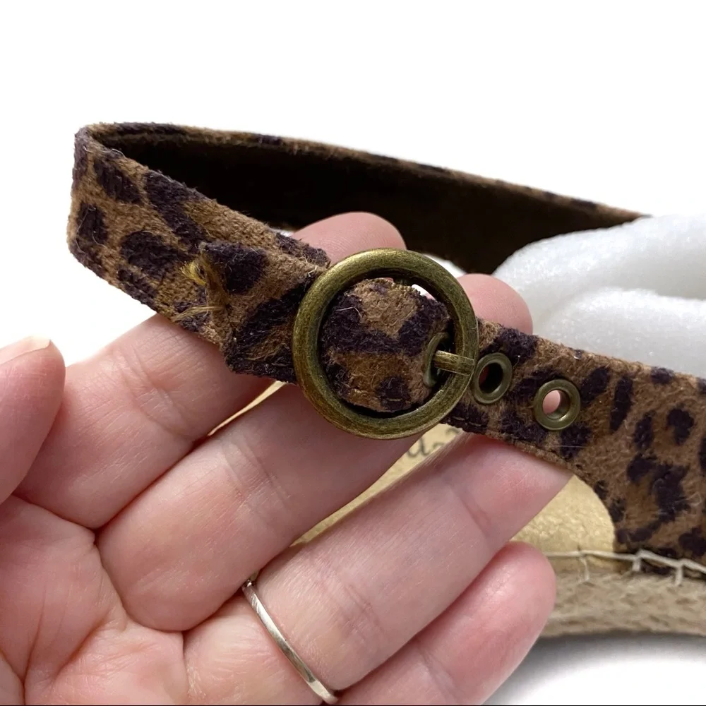 Bella Vita Leopard Slingback Espadrille Size 7.5 Narrow